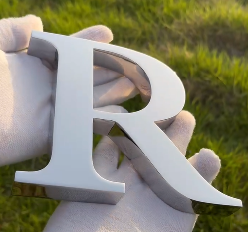 Custom Fabricated Mirror Polished Stainless Steel 3D Letters