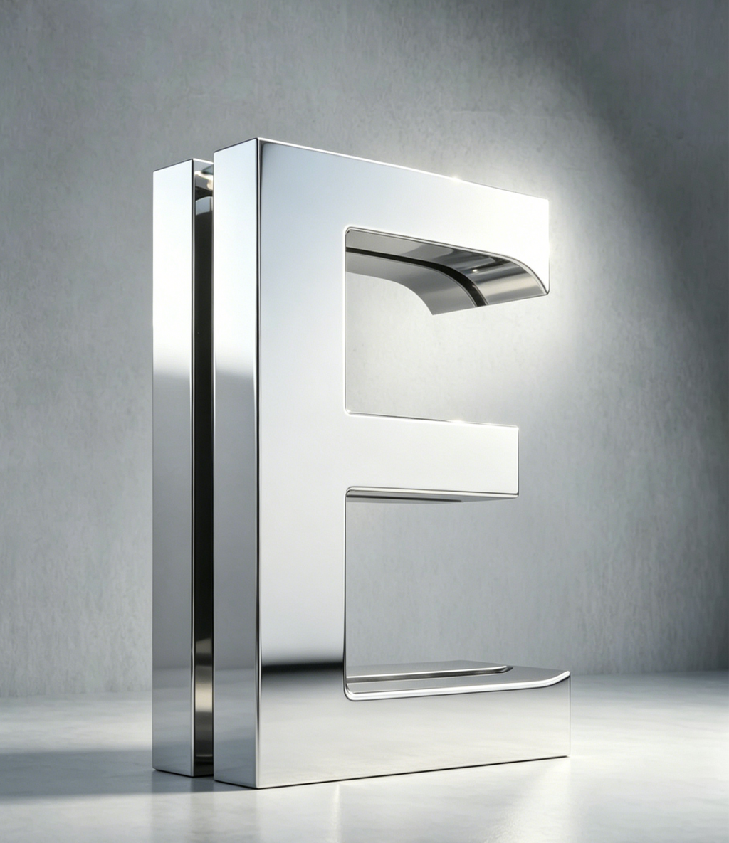 Custom Fabricated Mirror Polished Stainless Steel 3D Letters